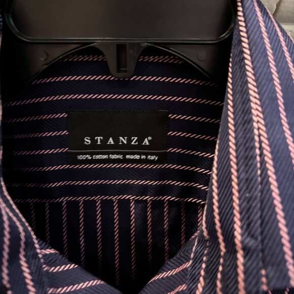 Stanza Long Sleeve Dress Shirt, Mens 42 cm/16.5 - Picture 2 of 15